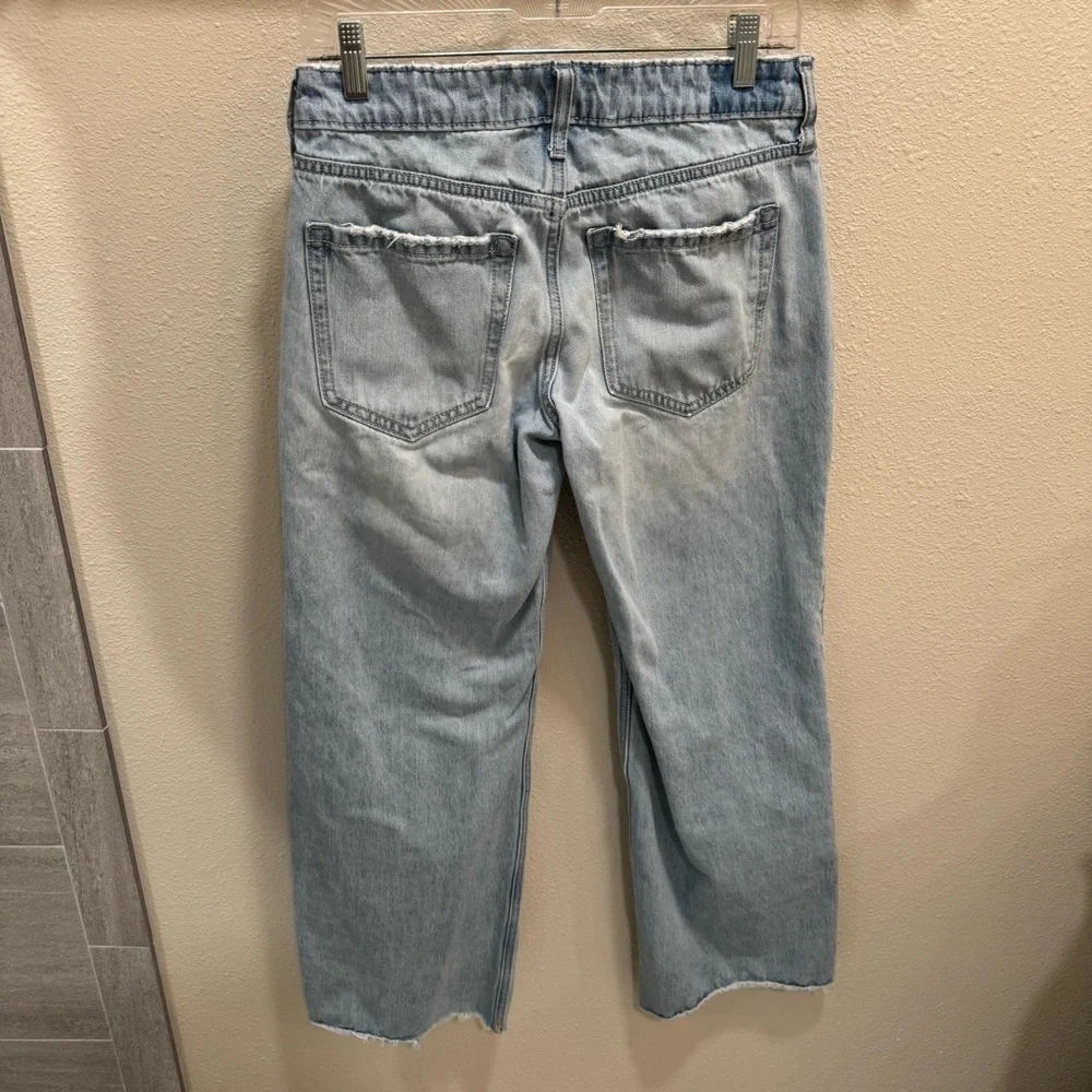 Hollister Low Rise Baggy Wide Leg Frayed hem Size 26 - Picture 5 of 9